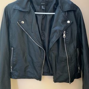 Black leather jacket